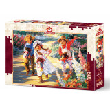 Puzzle 500 piese - Giddy Up! -Corinne Hartley, Art Puzzle