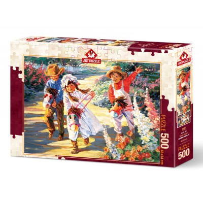 Puzzle 500 piese - Giddy Up! -Corinne Hartley foto