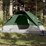 VidaXL Cort de camping cupolă pentru 6 persoane, verde, impermeabil