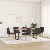 VidaXL Scaune de bucătărie, 6 buc., maro &icirc;nchis, material textil 3315667