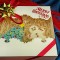 Set Cadou Craciun , Lumanare Bradut Om de Zapada in Cutie Merry Christmas, Handmade