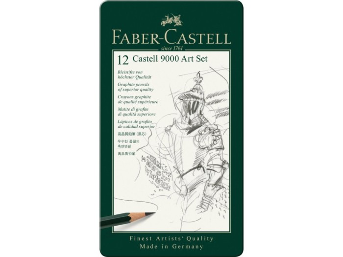 Creion grafit hexagonal Arta Castell 9000 Faber-Castell 12 buc/set