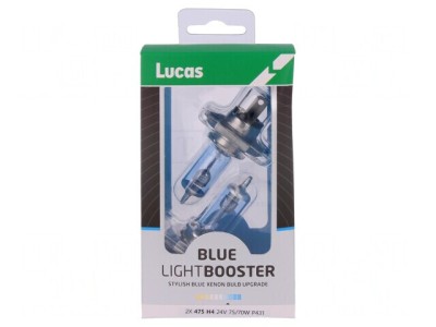 Lampa auto H4 24V 75/70W alb-albastru foto