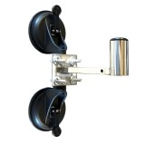 Suport cu 2 ventuze, pentru antenă parabolică satelit, antenă camion, camping,