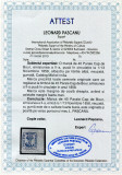 1858 , Lp 6 , Romania , Cap de Bour Em.II , 40 Par cu Certificat L. Pascanu