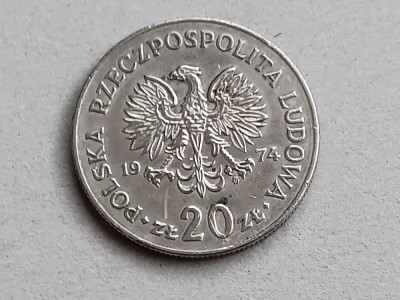 M3 C50 - Moneda foarte veche - Polonia - 20 zloti - omagiala - 1974 foto