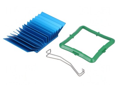 Radiator Extrudat cu Aripioare BGA Albastră 40mm x 42,5mm foto