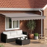 vidaXL Cadru copertină retractabil electric Antracit 3 x 2 m Aluminiu 42024219