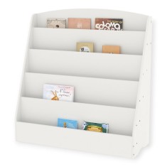 Raft pentru copii GINGER HOME, organizator, lemn, alb, 80x30x80 cm foto