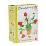 Capsuni in ghiveci, din lemn, Tender Leaf Toys, 13 piese