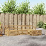 vidaXL Set de canapele de exterior 4 pcs Alb Lemn Solid de Acacia 3390299