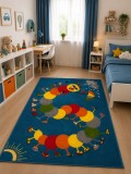 Cumpara ieftin Covor Camera Copii Omida 11057-140, Marime 160 x 230 cm, Multicolor, Inaltime Fir 9 mm, Antialergic, Polipropilena, Gradinita, Cresa, Loc de Joaca