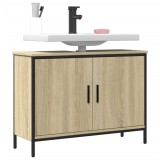 vidaXL Dulap chiuvetă baie, stejar sonoma, 80x30x60 cm, lemn prelucrat