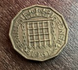 C50 - Moneda foarte veche - Anglia - three pence - 1961