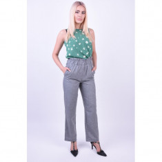 Pantaloni Lana Pieces Anette Medium Grey Melange foto