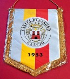 Fanion fotbal - CASTEL DI SANGRO CALCIO 1953 (Regiunea Abruzzo-Italia) - folie de protectie si dimensiuni mari 34X22 cm