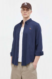 Abercrombie &amp; Fitch camasa din bumbac barbati, culoarea albastru marin, cu guler button-down, regular