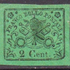 Italy Church State 1867 Coat of arms, 2C, Mi.12, MH AM.231