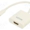 Adaptor USB 3.1 HDMI VCOM, USB C mufă nichelat 0,17m alb