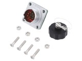 Soclu WF16 tată PIN 10 IP67 5A 400V aurit