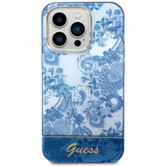 Husa Cover Guess Porcelain Cllection pentru iPhone 14 Pro Blue foto