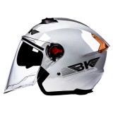Casca Moto/Scuter FIXATO BK, Vizieră Dublă, Protecție UV, Ventilație Superioară, marime universala 54-59cm, Argintiu