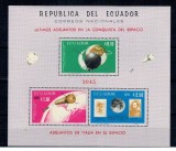 Ecuador 1966 - Cosmonautica, bloc dantelat neuzat