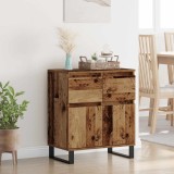 vidaXL Bufet Lemn Vechi 60 x 35 x 70 cm Lemn Ingineresc și Fier 881741