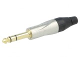 Mufă Jack 6,3mm Stereo Tată Drept pentru Lipire
