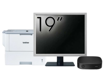 Pachet PC Second Hand HP T430 Thin Client, Intel Celeron N4000 1.10-2.60GHz, 2GB DDR4, 16GB SSD + Monitor 19&amp;amp;quot; &amp;amp; Imprimanta Brother HL-L6300DW New foto