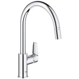 Baterie bucatarie Grohe StartEdge 30550000, 3/8&amp;#039;&amp;#039;, inalta, tip C, dus extractabil, crom