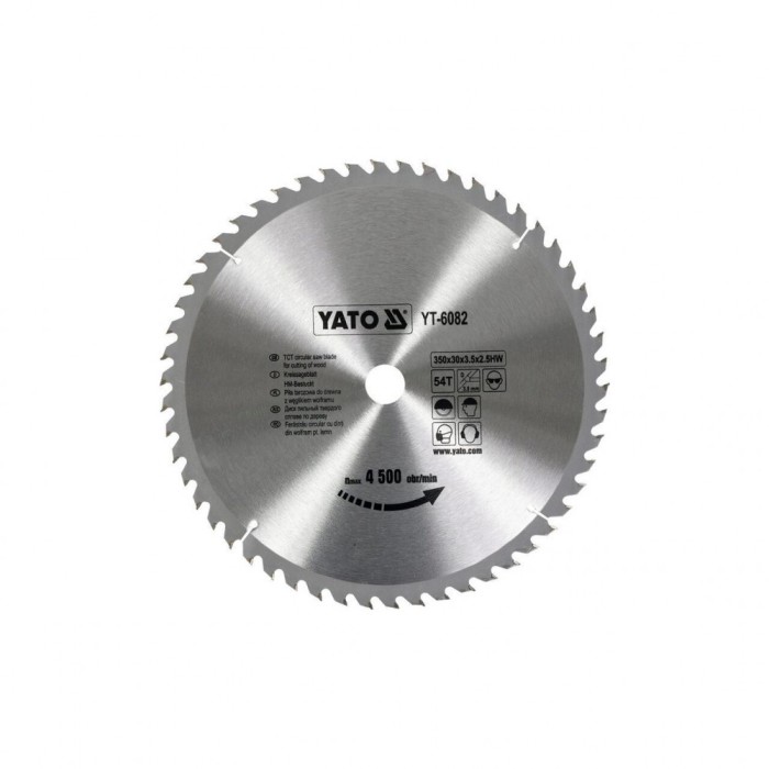 Disc circular lemn,350x30x3.5mm,54 dinti Yato YT-6082