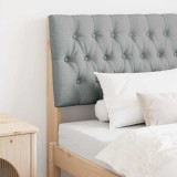 VidaXL Tăblie tapițată Gri deschis 90 cm Lemn de pin masiv 879359