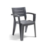 Scaun de grădină din plastic Milla grafit