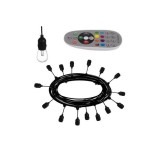 Ghirlanda tip sirag de becuri exterior/interior, 15 LED, 21 moduri iluminare, multicolor, 220-240V, IP65, 15 m, Isotrade