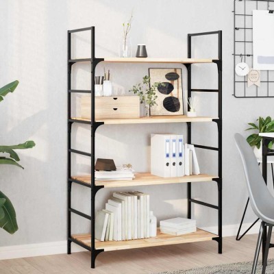 Rafturi suspendate 4 buc. 80x40x2 cm lemn masiv acacia netratat foto