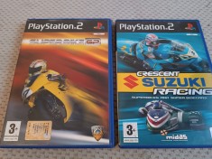 Joc 2 jocuri de colectie Crescent Suzuki Racing si Superbike GP , curse auto motociclete pt ps2 playstation2 ps 2