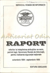 Raport Referitor La Indeplinirea Atributiilor - Octombrie 1994-Septembrie 1995 foto