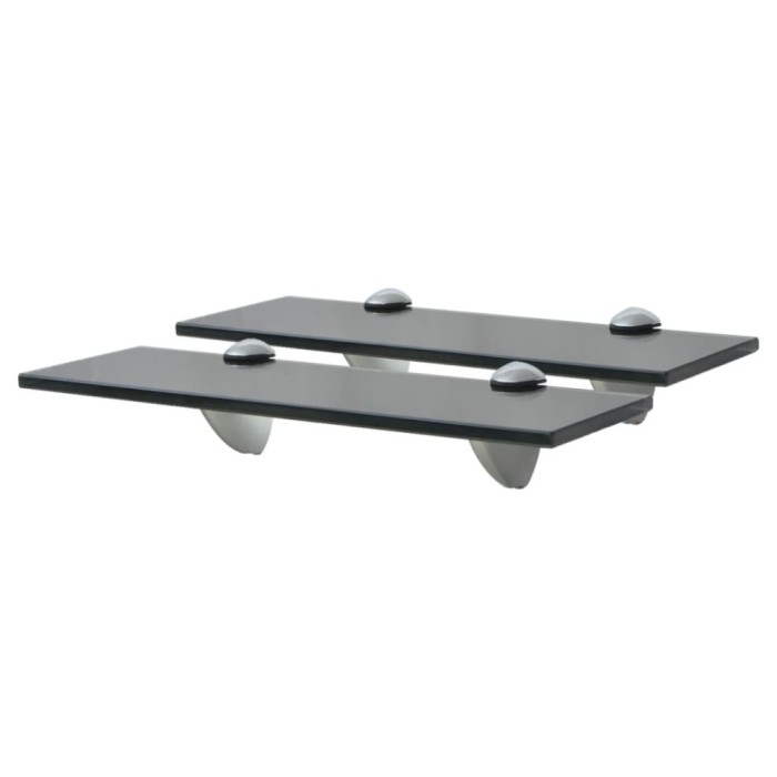 Gossi rafturi suspendate, 2 buc., 30 x 20 cm, sticla, 8 mm
