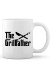 Cana alba personalizata &quot;The Grillfather&quot;, INOVATIX&reg;. 330ml