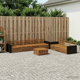 Cumpara ieftin Set de canapele de exterior 8 buc. 7-Locuri natural
