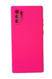 Huse silicon protectie si microfibra in interior Samsung Note 10 Plus Roz Neon