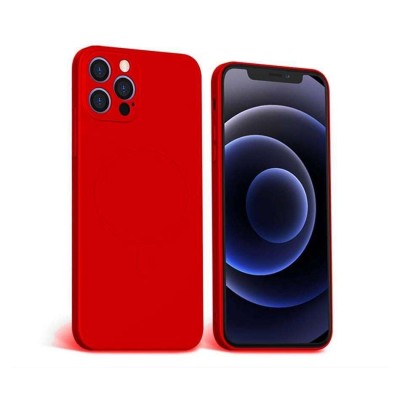 Husa protectie Flippy compatibila cu Apple iPhone 12 Pro Max Mag Safe Silicone Rosu foto