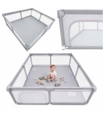 Patut Pliabil Moby-System 200x180cm Loc de Joaca pentru Copii Gri