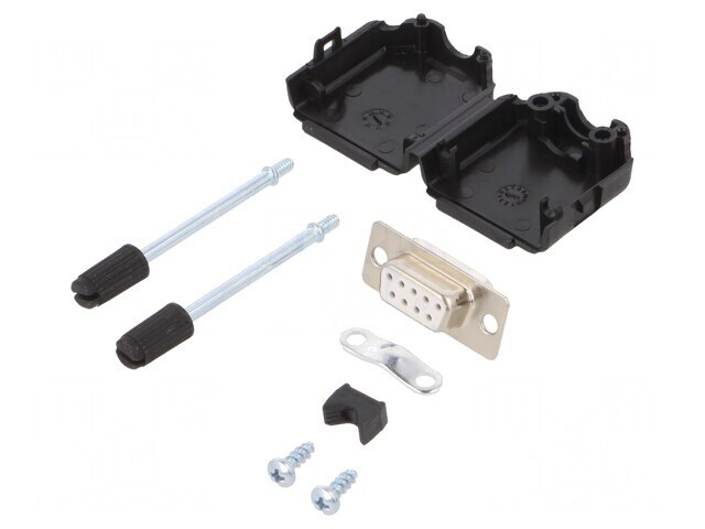 D-Sub 9-Pin Mufă Mamă pentru Cablu Albă Kit Complet