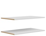 Cumpara ieftin Set de 2 rafturi Saturn, albe, 107/2,2/45 cm