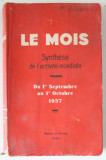 LE MOIS , SYNTHESE DE L &#039;ACTIVITE MONDIALE , DU 1er SEPTEMBRE AU 1er OCTOBRE , 1937 , CONTINE UN ARTICOL DEDICAT ROMANIEI *