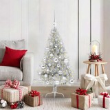 VidaXL Pom de Crăciun artificial pre-iluminat Argintiu 120 cm PET 3397185