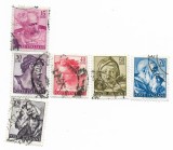 Italia - Desene din Capela Sixtina de Michelangelo, 1961 - valori obliterate