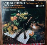 DISC vinil Antonio Vivaldi - Jiř&iacute; Stiv&iacute;n - Recorder, Orchestra de cameră slovacă, Bohdan Warchal - 6 Concerte, op. 10 EX+